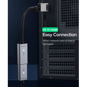 CABLETIME αντάπτορας DisplayPort σε HDMI CT-AV589-P02G4K60, 4K/60Hz, γκρι | Καλώδια - Αντάπτορες | elabstore.gr
