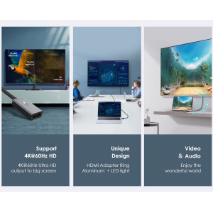 CABLETIME αντάπτορας DisplayPort σε HDMI CT-AV589-P02G4K60, 4K/60Hz, γκρι | Καλώδια - Αντάπτορες | elabstore.gr