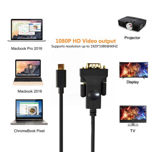 CABLETIME καλώδιο USB-C σε VGA CT-U31-CMVGA, 1080p/60Hz, 1.8m, μαύρο | Καλώδια - Αντάπτορες | elabstore.gr