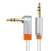 CABLETIME καλώδιο ήχου 3.5mm CT-AV311-P11RG, γωνιακό, gold plated, 3m, λευκό | Καλώδια - Αντάπτορες | elabstore.gr