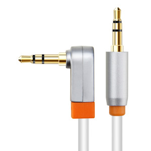 CABLETIME καλώδιο ήχου 3.5mm CT-AV311-P11RG, γωνιακό, gold plated, 3m, λευκό | Καλώδια - Αντάπτορες | elabstore.gr