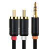 CABLETIME καλώδιο ήχου 3.5mm σε 2x RCA CT-AV314-P12G, 0.5m, μαύρο | Καλώδια - Αντάπτορες | elabstore.gr