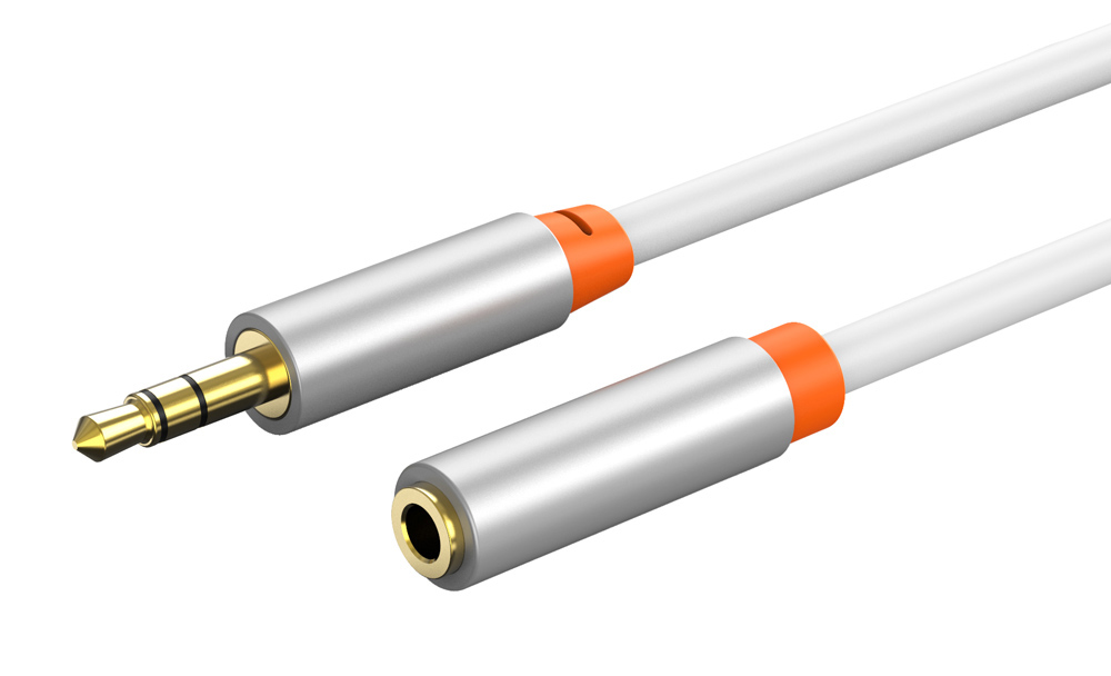 CABLETIME καλώδιο προέκτασης ήχου 3.5mm CT-AV311-P12G, gold plated, 1m, λευκό | eLabstore.gr CABLETIME καλώδιο προέκτασης ήχου 3.5mm CT-AV311-P12G, gold plated, 1m, λευκό | Καλώδια - Αντάπτορες | elabstore.gr