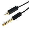 CABLETIME καλώδιο ήχου 6.35mm σε RCA AV323-11RCAG, 1.8m, μαύρο | Καλώδια - Αντάπτορες | elabstore.gr
