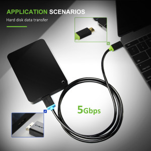 CABLETIME καλώδιο USB-C σε micro Β USB CT-U33-CMMCBG, 5Gbps, 1m, μαύρο | Καλώδια - Αντάπτορες | elabstore.gr