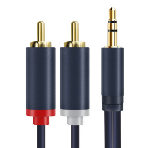 CABLETIME καλώδιο ήχου 3.5mm σε 2x RCA CT-AV303-H12G, 10m, μπλε | Καλώδια - Αντάπτορες | elabstore.gr