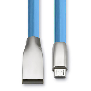 CABLETIME καλώδιο micro USB σε USB θηλυκό CT-PU32-ZFUM, flat, 480Mbps, 1m, μπλε | Καλώδια - Αντάπτορες | elabstore.gr