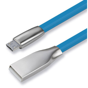 CABLETIME καλώδιο micro USB σε USB θηλυκό CT-PU32-ZFUM, flat, 480Mbps, 1m, μπλε | Καλώδια - Αντάπτορες | elabstore.gr