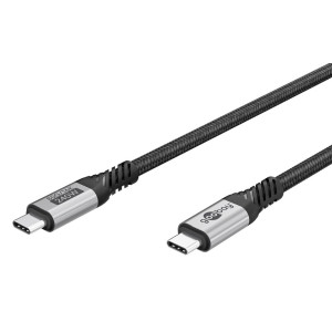 GOOBAY καλώδιο USB-C 74776, USB4, 240W, 80Gbps, 16K/60Hz, 1.5m, μαύρο | Καλώδια - Αντάπτορες | elabstore.gr