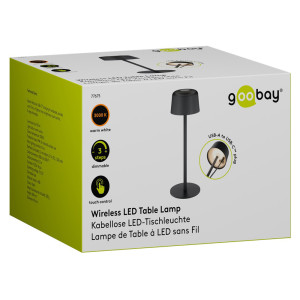 GOOBAY επιτραπέζιο φωτιστικό 77675, 3000K, dimmable, επαναφορτιζόμενο, μαύρο | eLabstore.gr GOOBAY επιτραπέζιο φωτιστικό 77675, 3000K, dimmable, επαναφορτιζόμενο, μαύρο | Φωτισμός | elabstore.gr