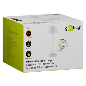 GOOBAY επιτραπέζιο φωτιστικό 77676, 3000K, dimmable, επαναφορτιζόμενο, λευκό | eLabstore.gr GOOBAY επιτραπέζιο φωτιστικό 77676, 3000K, dimmable, επαναφορτιζόμενο, λευκό | Φωτισμός | elabstore.gr