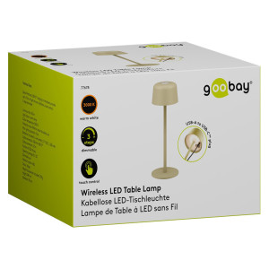 GOOBAY επιτραπέζιο φωτιστικό 77678, 3000K, dimmable, επαναφορτιζόμενο, μπεζ | eLabstore.gr GOOBAY επιτραπέζιο φωτιστικό 77678, 3000K, dimmable, επαναφορτιζόμενο, μπεζ | Φωτισμός | elabstore.gr