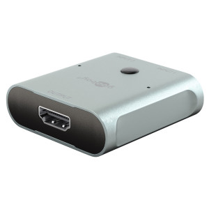 GOOBAY HDMI switch 77791, 2 σε 1, 8K/60Hz, γκρι | Καλώδια - Αντάπτορες | elabstore.gr
