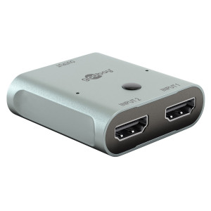 GOOBAY HDMI switch 77791, 2 σε 1, 8K/60Hz, γκρι | Καλώδια - Αντάπτορες | elabstore.gr