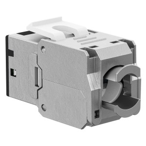 GOOBAY Keystone module RJ45 77943, CAT 6A STP, slim, toolfree, ασημί/μαύρο | Εξοπλισμός IT | elabstore.gr