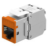 GOOBAY Keystone module RJ45 77947, CAT 6A STP, slim, toolfree, ασημί/πορτοκαλί | Εξοπλισμός IT | elabstore.gr