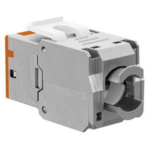 GOOBAY Keystone module RJ45 77947, CAT 6A STP, slim, toolfree, ασημί/πορτοκαλί | eLabstore.gr GOOBAY Keystone module RJ45 77947, CAT 6A STP, slim, toolfree, ασημί/πορτοκαλί | Εξοπλισμός IT | elabstore.gr