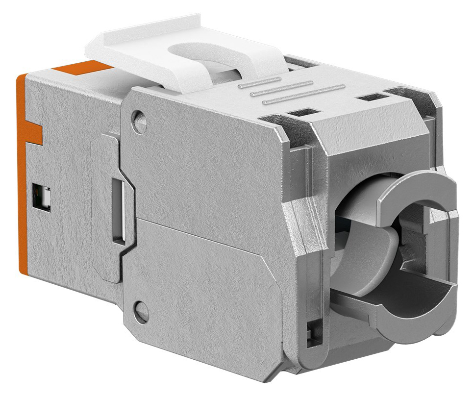 GOOBAY Keystone module RJ45 77947, CAT 6A STP, slim, toolfree, ασημί/πορτοκαλί | eLabstore.gr GOOBAY Keystone module RJ45 77947, CAT 6A STP, slim, toolfree, ασημί/πορτοκαλί | Εξοπλισμός IT | elabstore.gr