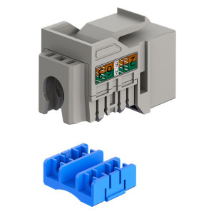 GOOBAY Keystone module RJ45 77951, CAT 6A UTP, slim & short, toolfree, γκρι | Εξοπλισμός IT | elabstore.gr