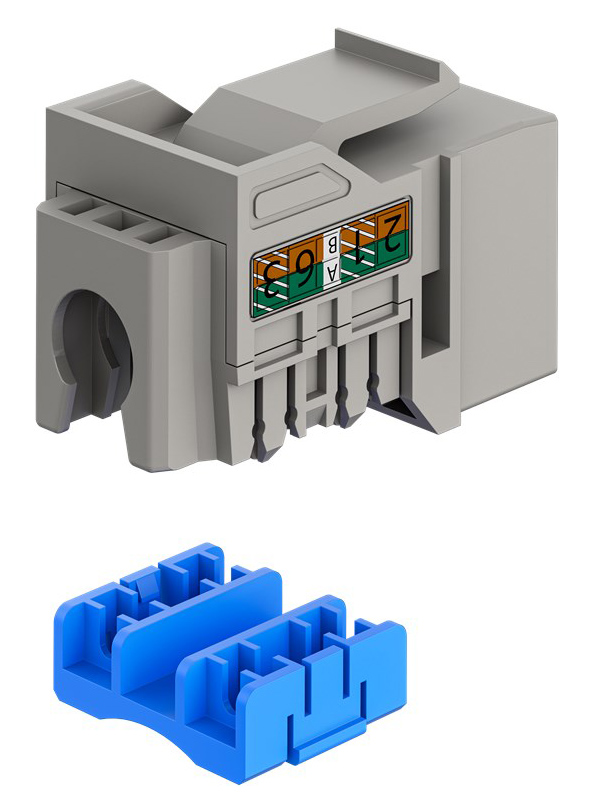 GOOBAY Keystone module RJ45 77951, CAT 6A UTP, slim & short, toolfree, γκρι | eLabstore.gr GOOBAY Keystone module RJ45 77951, CAT 6A UTP, slim & short, toolfree, γκρι | Εξοπλισμός IT | elabstore.gr