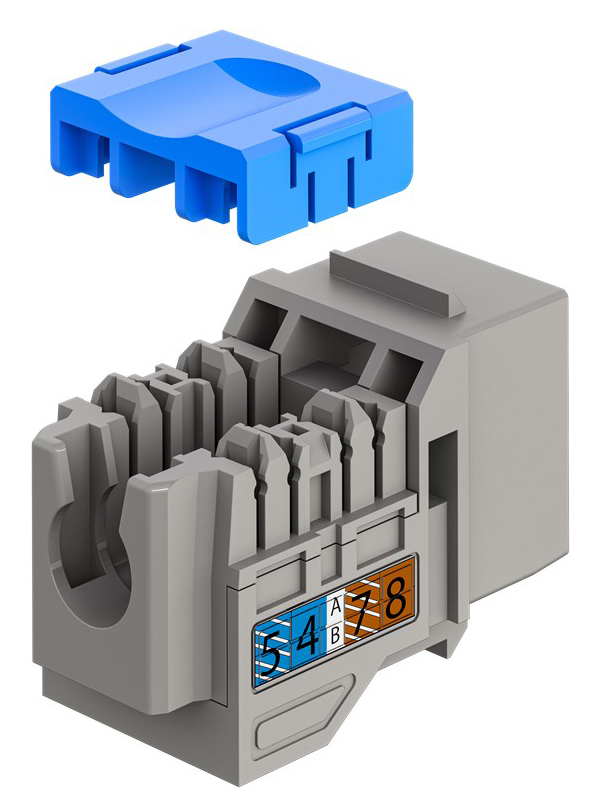 GOOBAY Keystone module RJ45 77951, CAT 6A UTP, slim & short, toolfree, γκρι | eLabstore.gr GOOBAY Keystone module RJ45 77951, CAT 6A UTP, slim & short, toolfree, γκρι | Εξοπλισμός IT | elabstore.gr