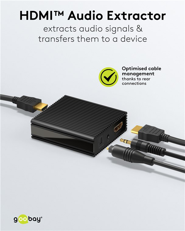 GOOBAY HDMI audio extractor 79138, 4K/30Hz, μαύρο | eLabstore.gr GOOBAY HDMI audio extractor 79138, 4K/30Hz, μαύρο | Καλώδια - Αντάπτορες | elabstore.gr