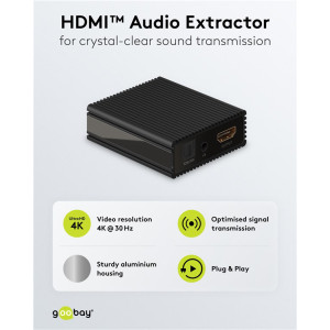 GOOBAY HDMI audio extractor 79138, 4K/30Hz, μαύρο | eLabstore.gr GOOBAY HDMI audio extractor 79138, 4K/30Hz, μαύρο | Καλώδια - Αντάπτορες | elabstore.gr