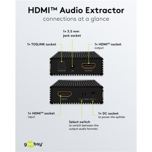 GOOBAY HDMI audio extractor 79138, 4K/30Hz, μαύρο | eLabstore.gr GOOBAY HDMI audio extractor 79138, 4K/30Hz, μαύρο | Καλώδια - Αντάπτορες | elabstore.gr