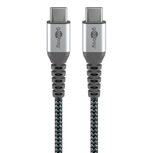 GOOBAY καλώδιο USB-C 79559, 60W, 480Mbps, 0.15m, μαύρο | Καλώδια - Αντάπτορες | elabstore.gr
