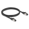 DELOCK καλώδιο δικτύου 80571, CAT 8.1 S/FTP, copper, 2000MHz, 1m, μαύρο | Καλώδια - Αντάπτορες | elabstore.gr