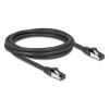 DELOCK καλώδιο δικτύου 80572, CAT 8.1 S/FTP, copper, 2000MHz, 2m, μαύρο | Καλώδια - Αντάπτορες | elabstore.gr