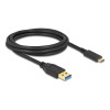 DELOCK καλώδιο USB-C σε USB 84004, 10Gbps, 2m, μαύρο | Καλώδια - Αντάπτορες | elabstore.gr