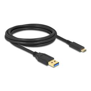 DELOCK καλώδιο USB-C σε USB 84004, 10Gbps, 2m, μαύρο | Καλώδια - Αντάπτορες | elabstore.gr