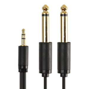 CABLETIME καλώδιο ήχου 3.5mm σε 2x 6.35mm AV310-17G, 1.8m, μαύρο | Καλώδια - Αντάπτορες | elabstore.gr