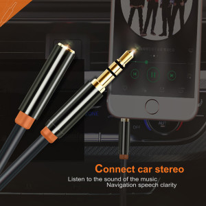 CABLETIME καλώδιο προέκτασης ήχου 3.5mm CT-AV311-P11FG, gold plated, 3m, μαύρο | Καλώδια - Αντάπτορες | elabstore.gr