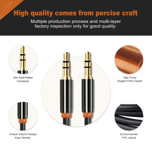 CABLETIME καλώδιο ήχου 3.5mm CT-AV311-P11G, gold plated, 1m, μαύρο | Καλώδια - Αντάπτορες | elabstore.gr