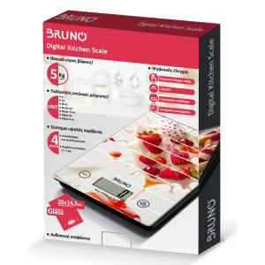 BRUNO ψηφιακή ζυγαριά κουζίνας BRN-0271, 1gr/5kg, Flavor Feast | eLabstore.gr