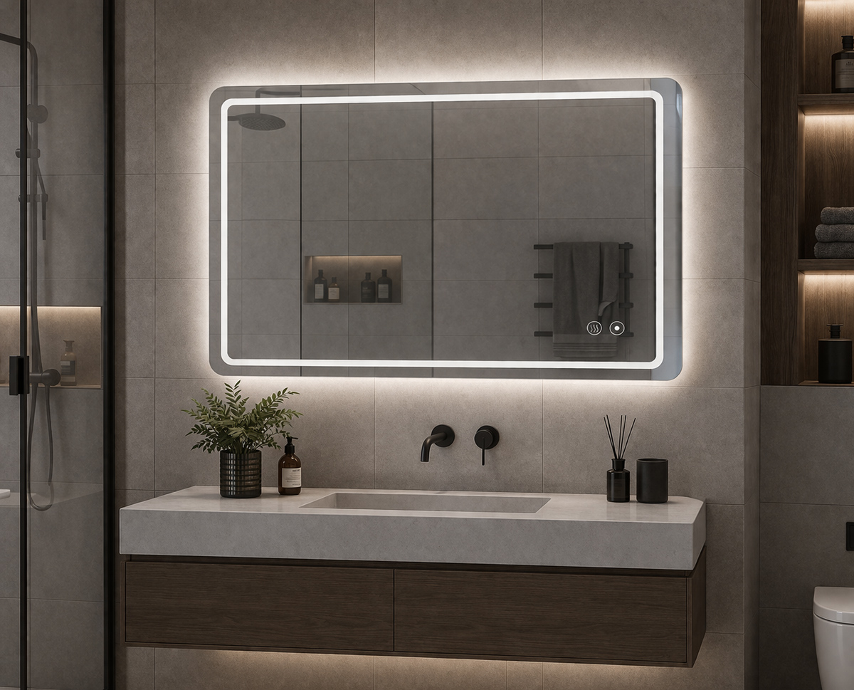 BRUNO καθρέφτης μπάνιου LED BRN-0285, ορθογώνιος, 24W, 60x80cm, IP67 | eLabstore.gr BRUNO καθρέφτης μπάνιου LED BRN-0285, ορθογώνιος, 24W, 60x80cm, IP67 | Οικιακός εξοπλισμός | elabstore.gr