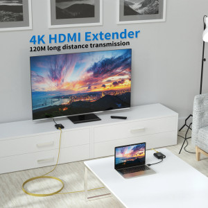 POWERTECH HDMI video extender CAB-H195 μέσω καλωδίου RJ45, 4K/30Hz, με loop, έως 120m | Καλώδια - Αντάπτορες | elabstore.gr