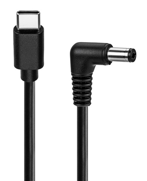 POWERTECH καλώδιο τροφοδοσίας USB-C σε DC CAB-UC095, 5.5x2.5mm, 0.5m, μαύρο | Τροφοδοσία Ρεύματος | elabstore.gr