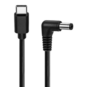 POWERTECH καλώδιο τροφοδοσίας USB-C σε DC CAB-UC099, 5.5x2.1mm, 1m, μαύρο | Τροφοδοσία Ρεύματος | elabstore.gr