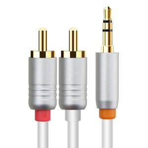 CABLETIME καλώδιο ήχου 3.5mm σε 2x RCA CT-AV314-P12G, 3m, λευκό | Καλώδια - Αντάπτορες | elabstore.gr