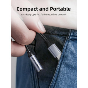 CABLETIME αντάπτορας USB-C σε 3.5mm CT-CMAUF-AG, γκρι | Καλώδια - Αντάπτορες | elabstore.gr