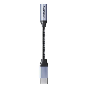 CABLETIME αντάπτορας USB-C σε 3.5mm CT-CMAUF-AG, γκρι | Καλώδια - Αντάπτορες | elabstore.gr