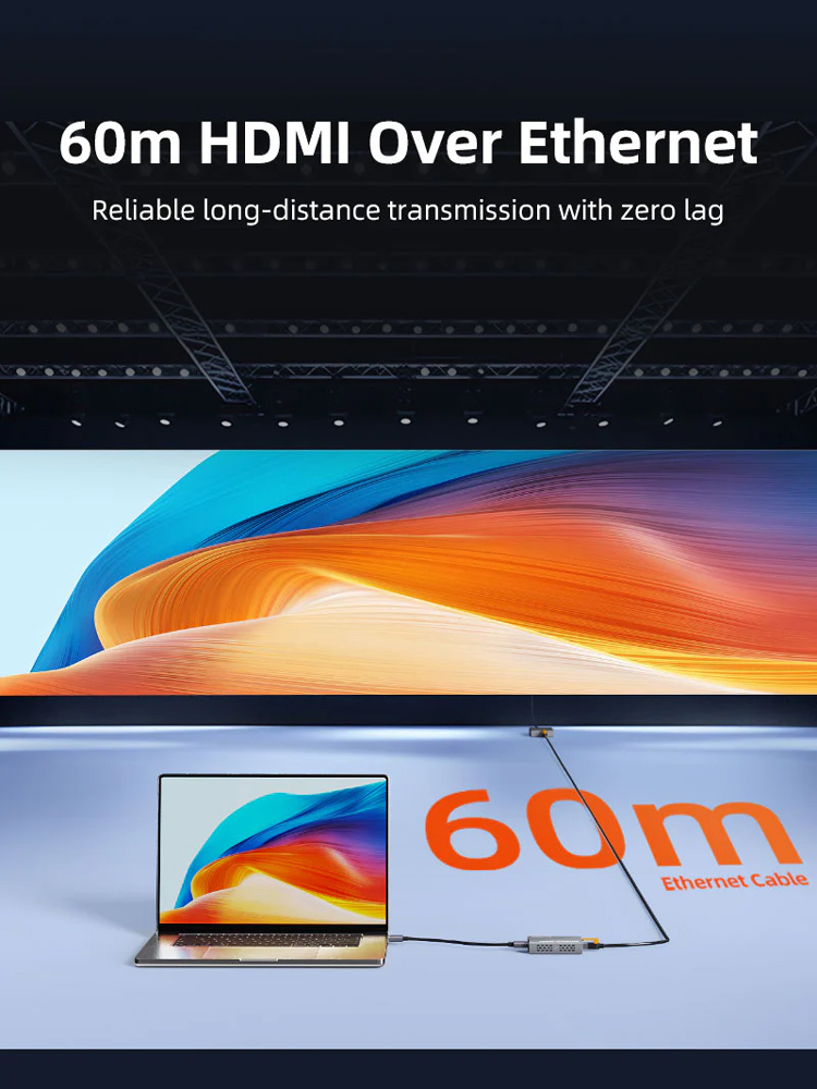 CABLETIME HDMI video extender CT-HEHD-FG60 μέσω καλωδίου RJ45, 1080p/60Hz, έως 60m | eLabstore.gr CABLETIME HDMI video extender CT-HEHD-FG60 μέσω καλωδίου RJ45, 1080p/60Hz, έως 60m | Καλώδια - Αντάπτορες | elabstore.gr