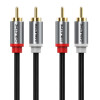 CABLETIME καλώδιο ήχου 2x RCA σε 2x RCA CT-RCA, 2m, μαύρο | Καλώδια - Αντάπτορες | elabstore.gr