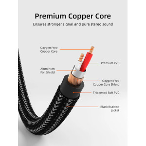 CABLETIME καλώδιο ήχου 2x RCA σε 2x RCA CT-RCA, 2m, μαύρο | Καλώδια - Αντάπτορες | elabstore.gr