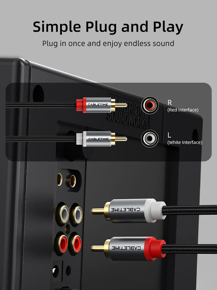 CABLETIME καλώδιο ήχου 2x RCA σε 2x RCA CT-RCA, 3m, μαύρο | eLabstore.gr CABLETIME καλώδιο ήχου 2x RCA σε 2x RCA CT-RCA, 3m, μαύρο | Καλώδια - Αντάπτορες | elabstore.gr