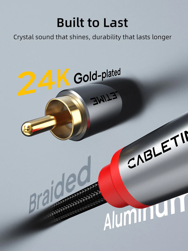 CABLETIME καλώδιο ήχου 2x RCA σε 2x RCA CT-RCA, 5m, μαύρο | eLabstore.gr CABLETIME καλώδιο ήχου 2x RCA σε 2x RCA CT-RCA, 5m, μαύρο | Καλώδια - Αντάπτορες | elabstore.gr