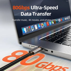 CABLETIME καλώδιο USB-C CT-USB4V2, USB4, 240W, 80Gbps, 8K/60Hz, 1m, μαύρο | Καλώδια - Αντάπτορες | elabstore.gr